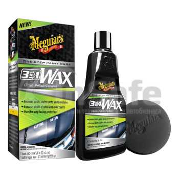 Защитная полировальная паста Meguiars 3-in-1 Wax G191016 с аппликатором 473 мл