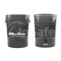 Ведро для детейлинга, прозрачное, черное, 20 литров MaxShine MSB002-G