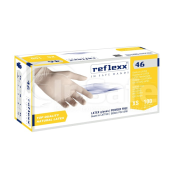 Одноразовые перчатки латексные Reflexx R46-L