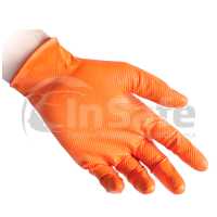 Перчатки Reflexx N85-XXL прочные нитриловые оранжевые 25 пар