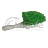 Щетка с короткой ручкой и мягкой щетиной для чистки и мойки, зеленая, 857CR, Hi-Tech