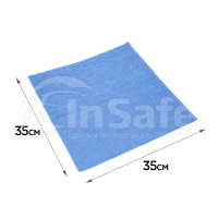 Микрофибра салфетка PROFI-MICROFASERTUCH 35*35 см, синяя,уп-ка 3 шт, без оверлока, 280гр Au-2407