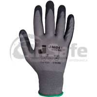 Защитные рабочие перчатки с пенонитриловым покрытием, серый/черный, 1 пара, M, JN041, JetaSafety