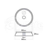 Полировальный круг поролоновый Autech Allrounder, полутвёрдый, зелёный, 90/20/80мм Au-33AR9020GN