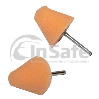 Полировальник режущий конусный оранжевый 30х30 мм 2 шт., MaxShine