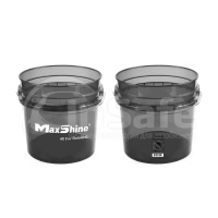 Ведро для детейлинга, прозрачное, черное, 13 литров MaxShine MSB001-G
