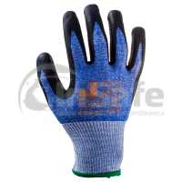 Защитные перчатки от порезов (5 класс) с покрытием, серые, 1 пара, XL, JCN051, JetaSafety