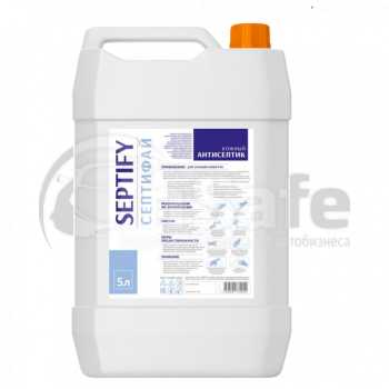 Санитайзер дезинфектор антисептик для рук Septify 70.6003 5 л
