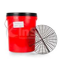 Ведро для мойки автомобиля с пескоотделителем (красное), Au-1023, AuTech