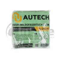 Микрофибровая салфетка без оверлока Autech зеленая 40х40см 520гр Au-2413/3, комплект 3 шт