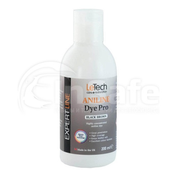 Анилиновый краситель для кожи LeTech Expert Line Aniline Dye Pro Black Brown 200 мл