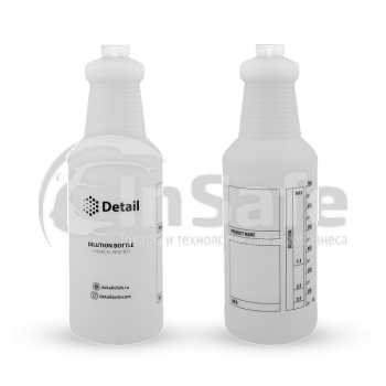 Бутылка с печатью Detail химически стойкая емкость для распылителя 1л с мерной шкалой