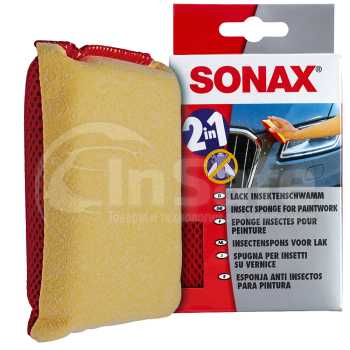 Универсальная мягкая губка для удаления насекомых двухсторонняя, 426100, Sonax