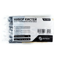 Кисточки из натуральной щетины чёрной свиньи, комплект 5 шт. Au-2607