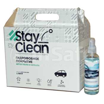 Антидождь для 100 автостекол StayClean - в подарок антидождь Poly Car Care