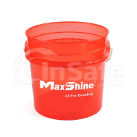 Ведро для детейлинга, прозрачное, красное, 13 литров MaxShine MSB001-R