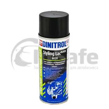 Ремонтный защитный лак для пластика Dinitrol 8020 Black черный 400 мл