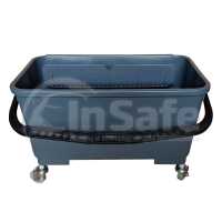 Ведро для мойки на колесиках с отжимной решеткой в виде кармана, 25 л, Au-08402, AuTech