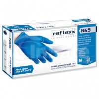Перчатки Reflexx N65-XL прочные нитриловые синие 25 пар