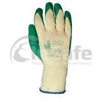 Защитные промышленные перчатки с покрытием, желтый/зеленый, 1 пара, M, JL011, JetaSafety