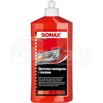 Цветной полироль с воском Sonax NanoPro Polish & Wax Color 296400 красный 0,5 л