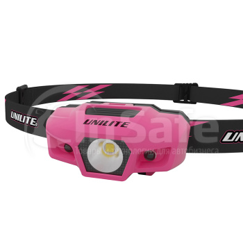 Налобный фонарь спортивный розовый корпус Unilite SPORT-H1-PINK 175Lm
