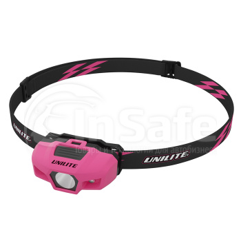 Налобный фонарь спортивный розовый корпус Unilite SPORT-H1-PINK 175Lm