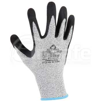 Защитные перчатки от порезов (5 класс) с покрытием, серые, 1 пара, XL, JCN051, JetaSafety