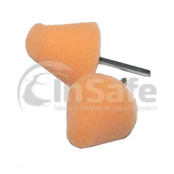 Полировальник режущий конусный оранжевый 30х30 мм 2 шт., MaxShine