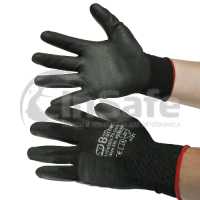 Перчатки антистатческие с PU покрытием, черные мягкие, 12 пар, размер XXL, 90.3100.11, Adolf Bucher