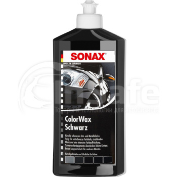 Цветной воск Черный блеск Sonax Color Wax 298200 черный 0,5 л