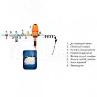 Дозатрон TOR DP 003 производительность 25-2500 л/ч пропорция смешивания 0,2-2 %
