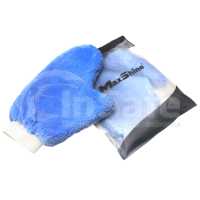 Микрофибровая варежка для мойки кузова,химчистки голубая, 24x24 см, 1120002B, MaxShine