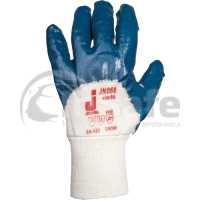Защитные перчатки с нитрил покрытием на 3/4, вязаная манжета, синий, 1 пара, XL, JN066, JetaSafety