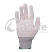 Бесшовные трикотажные перчатки из полиэстера, белый, 1 пара, S, JS011p, JetaSafety