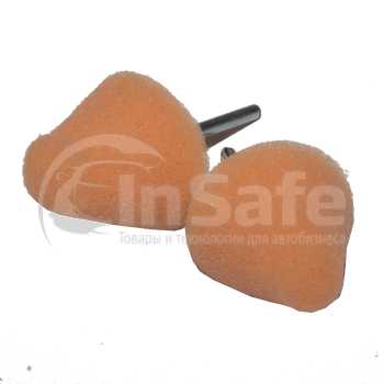 Полировальник режущий конусный оранжевый 30х30 мм 2 шт., MaxShine