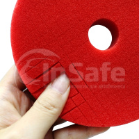 Финишный полировальный круг поролоновый MaxShine 2003135R мягкий красный с нарезкой 125-135/25 мм