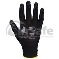 Защитные рабочие перчатки с нитриловым покрытием, 1 пара, M, JN011, JetaSafety