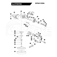 Полировальная машинка роторного действия AuTech Au-071251100