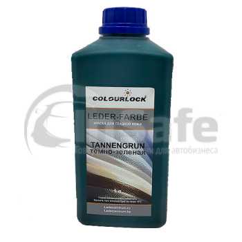 Краска для кожи салона автомобиля темно зеленая Colourlock Leder Farbe Tannengrun 1 л