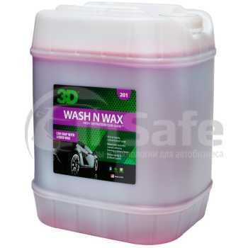 Автошампунь с воском 2в1 3D Wash N Wax 201G05 18,93 л