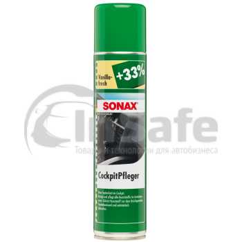 Очиститель-полироль для пластика аэрозоль "Глянцевый эффект Ваниль", 0,4 л, 342300, Sonax