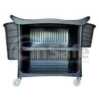 Пластиковый стол на колесиках с задней стенкой, место полировщика, Au-08179B, AuTech