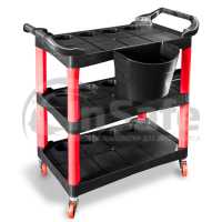 Пластиковый стол на колесиках с боковым ведром AuTech AU-L009